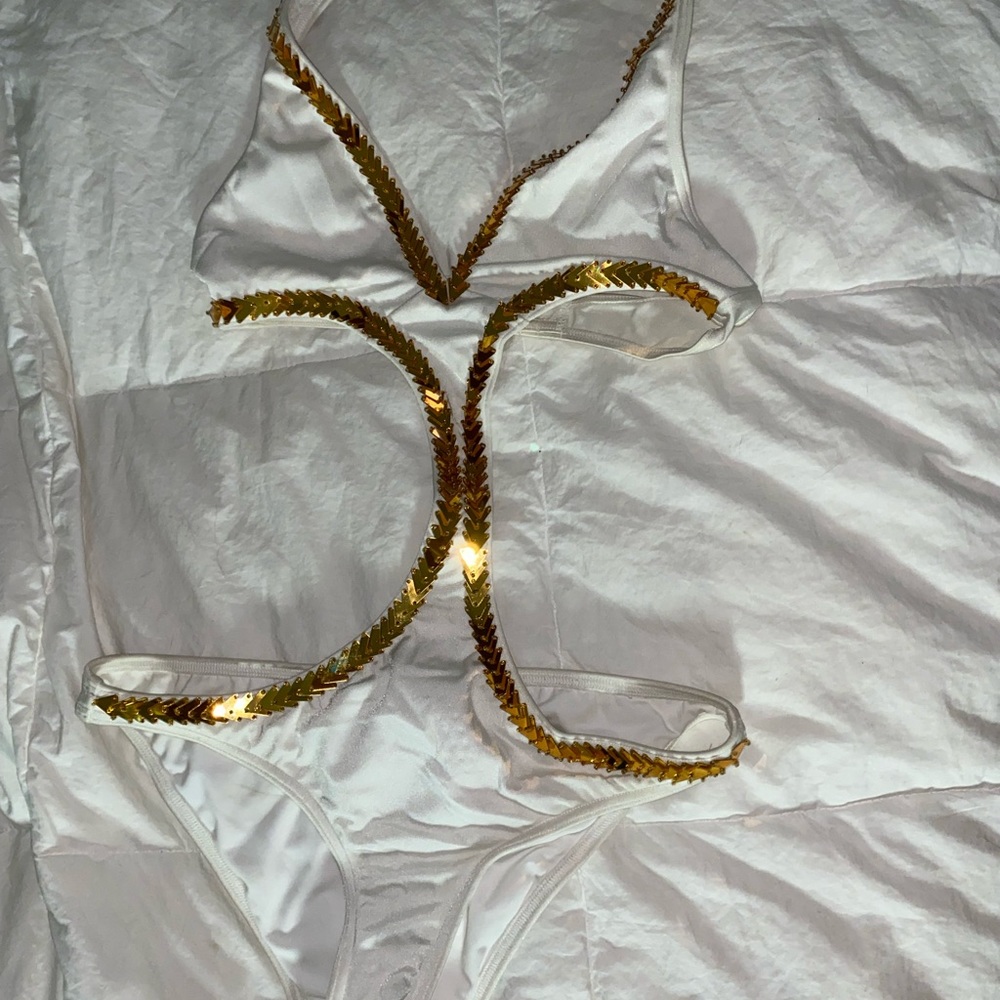 Victoria’s secrets swimsuits decorated gold sizeS Edition special